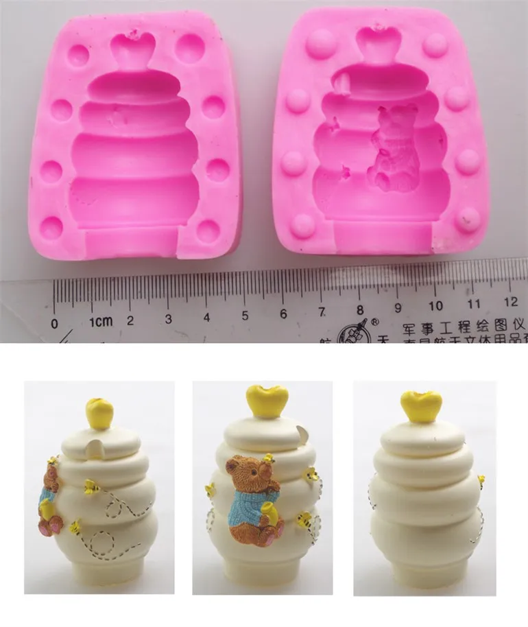 3D форма медведя свеча медведь Силиконовое Мыло Форма DIY делая скульптуру