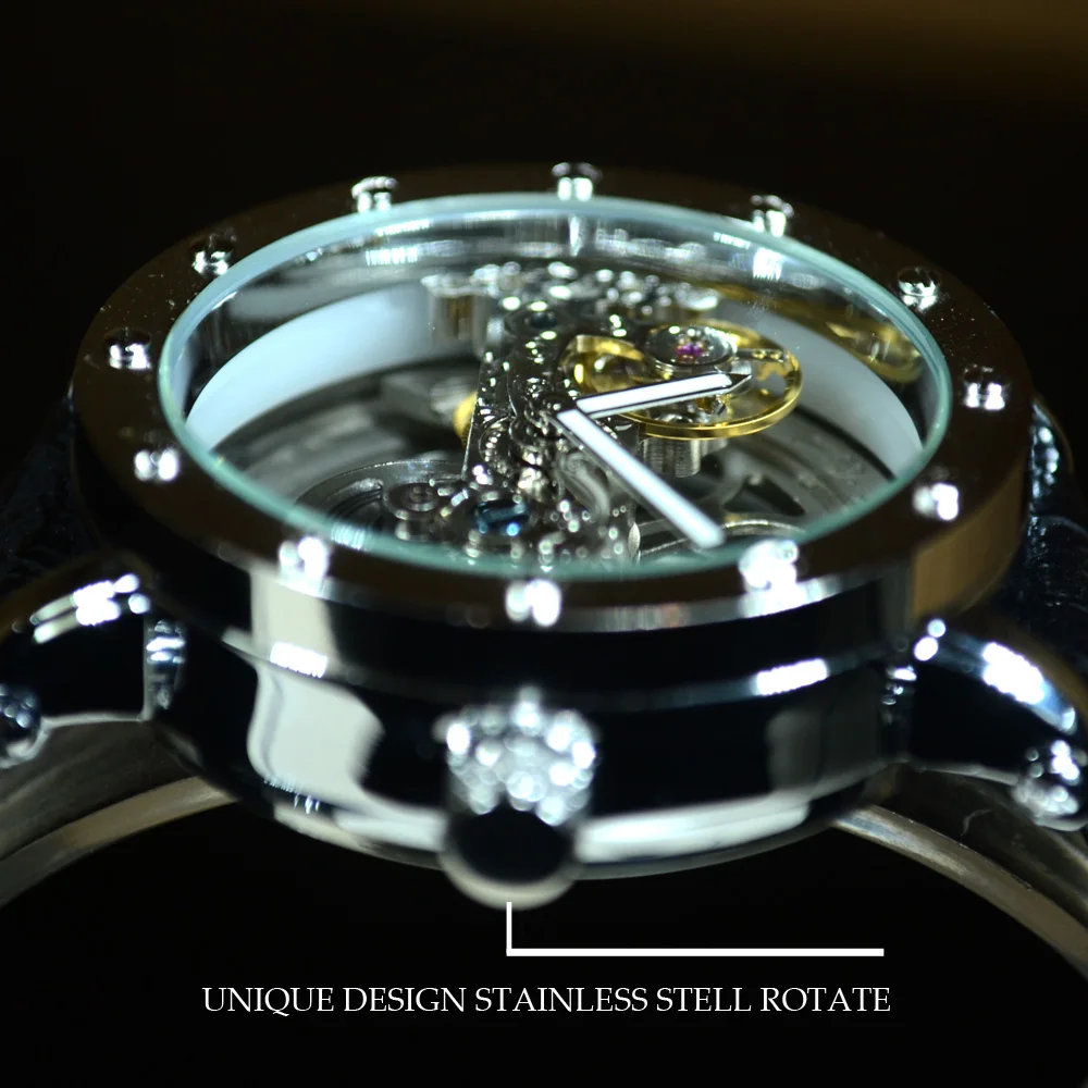 TIEDAN Tourbillon автоматические механические часы мужские прозрачные скелетные наручные часы мужские модные спортивные деловые часы подарок с коробкой
