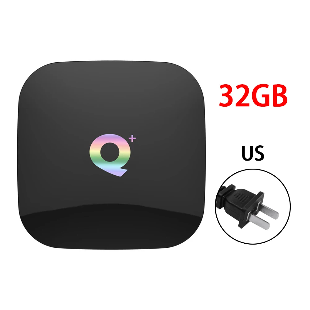 4GB 32GB US Q Plus Mini Smart TV Box Android 8.1 H6 Quad Core Movie WIFI 2.4G 6K 3D HD Media Player Set-top Box Romote satellite receiver - Цвет: 4GB 32GB US