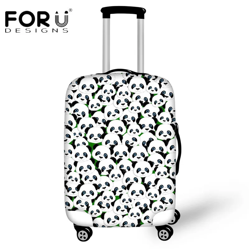 CC3257 FORUDESIGNS/путешествия по дороге забавные животные панда головоломка багаж Защитные чехлы для 18-30 дюймов чемодан Толстый эластичный на молнии - Цвет: CC3257