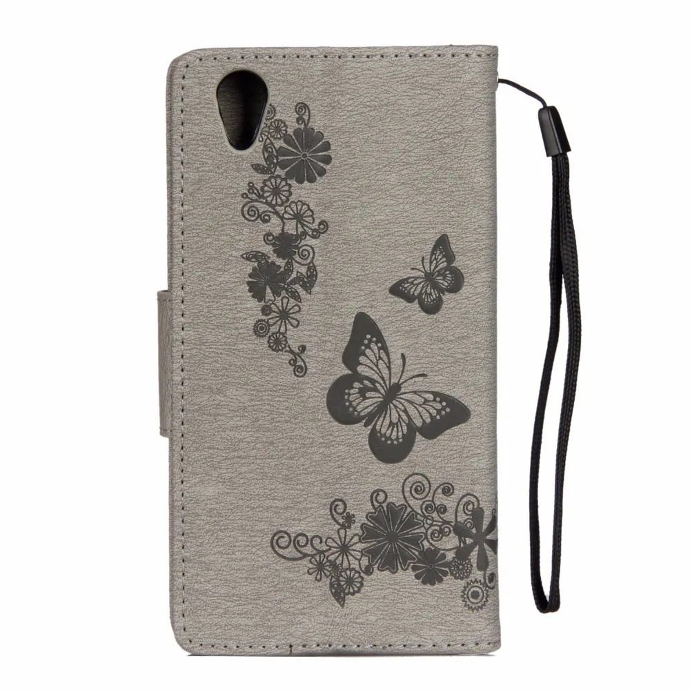 Leather Case For Sony Xperia L1 Fundas Cover Butterfly Flip wallet Phone Bag coque | Мобильные телефоны и аксессуары