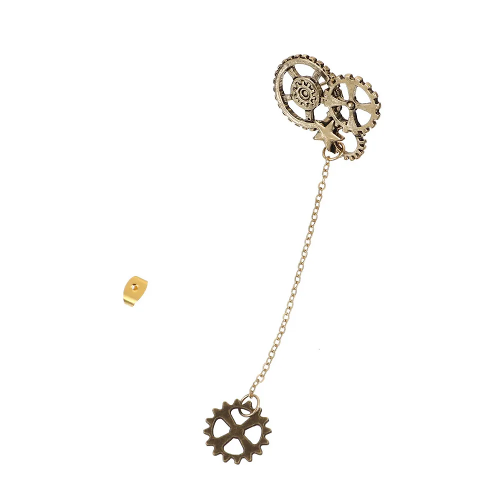 

DoreenBeads New Vintage Style Drop Earrings Steampunk Gear Women Men Jewelry Fashion Earrings Ear Jewelry About 5*2.7cm 1PC