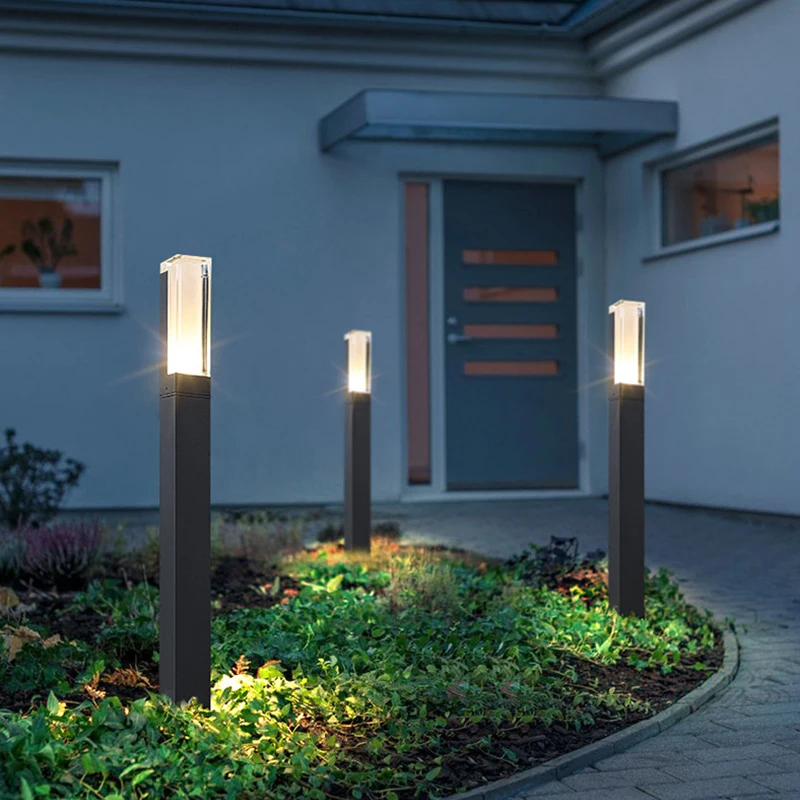 

Новый стиль, водонепроницаемый светодиодный садовый светильник для газона, современный алюминиевый светильник для столба, уличный светиль...