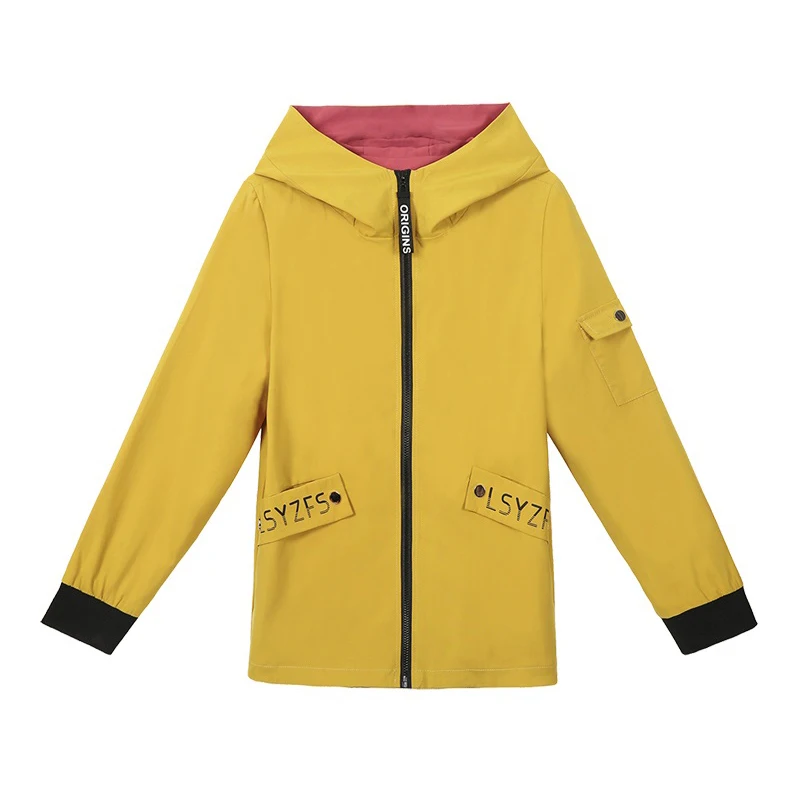 Plus Size 4XL Jacket Women Short 2019 Thin Loose Long Sleeve Hooded PocketZipper Casual Coat Female Windbreaker Outwear | Женская одежда