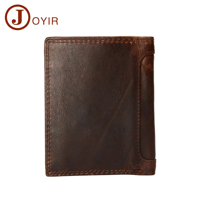 JOYIR Мужчины Бумажник Неподдельной Кожи Короткие люксовый бренд Небольшой