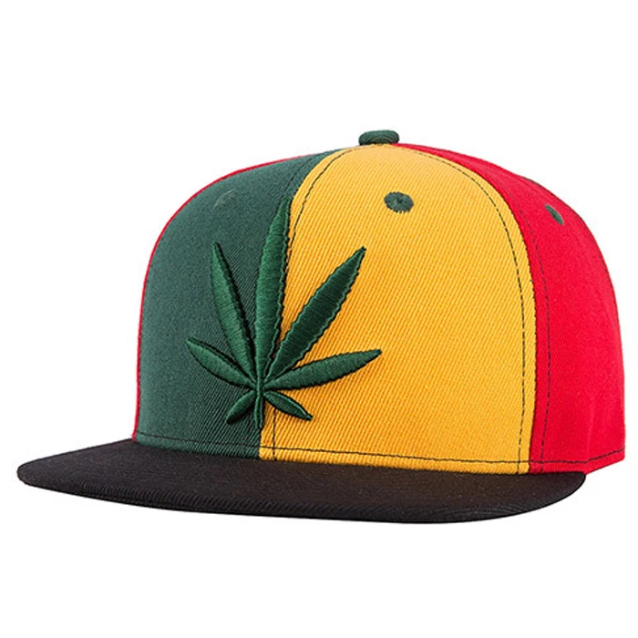 Вышивка кленовый лист модная унисекс плоская шляпа хип хоп Уличный танец Snapback