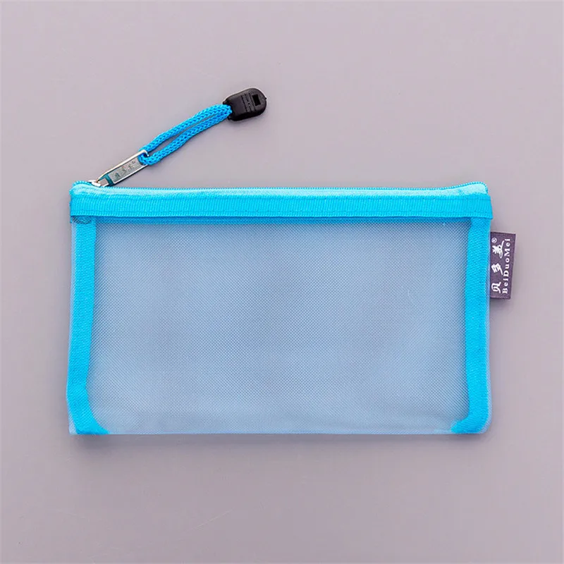light blue Повседневная дорожная косметичка для женщин на молнии, прозрачный чехол для макияжа, органайзер, Сумочка для хранения, косметичка - Цвет: light blue