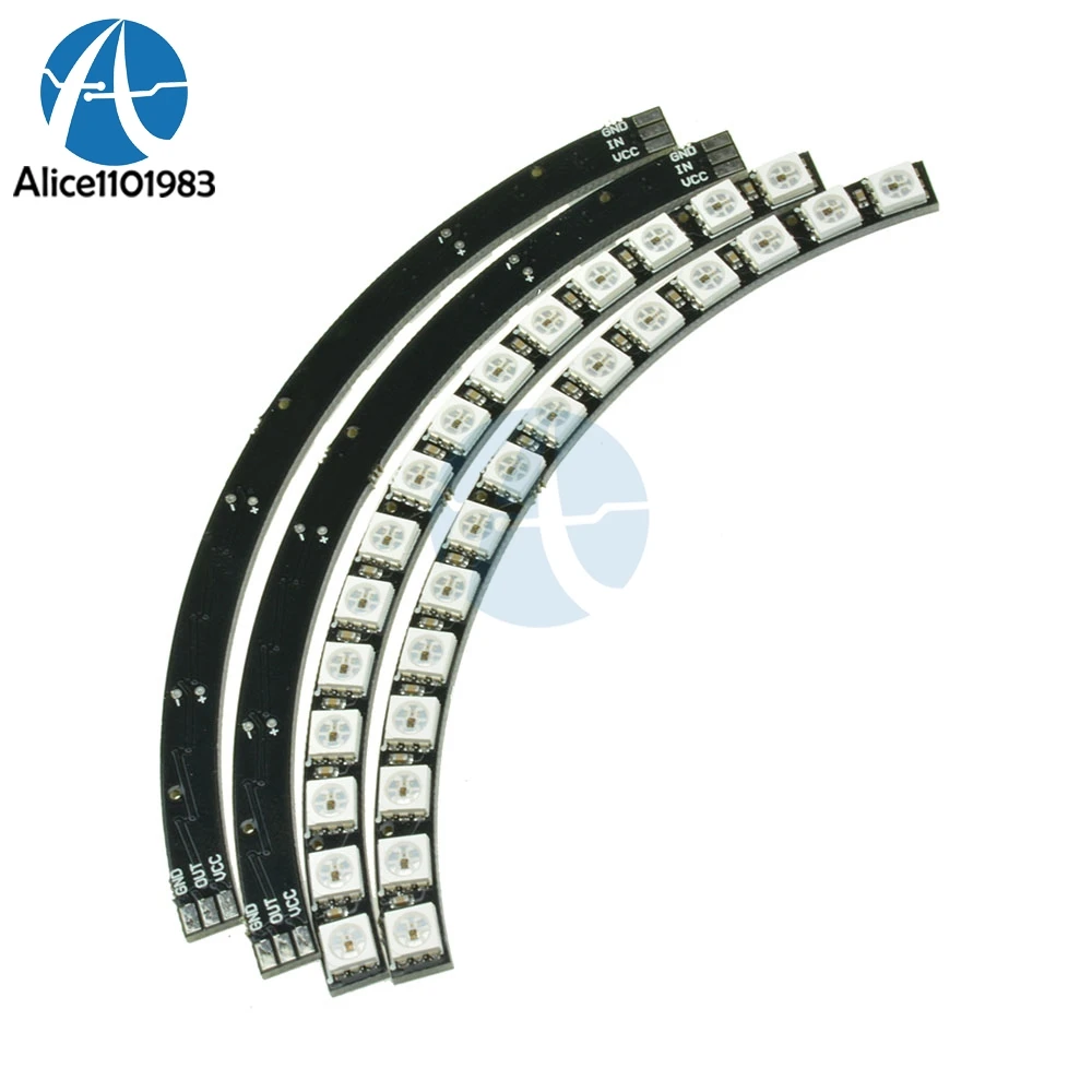 Ring настенные часы 60 X ультра яркий WS2812 5050 RGB светодиодный светильник Панель для