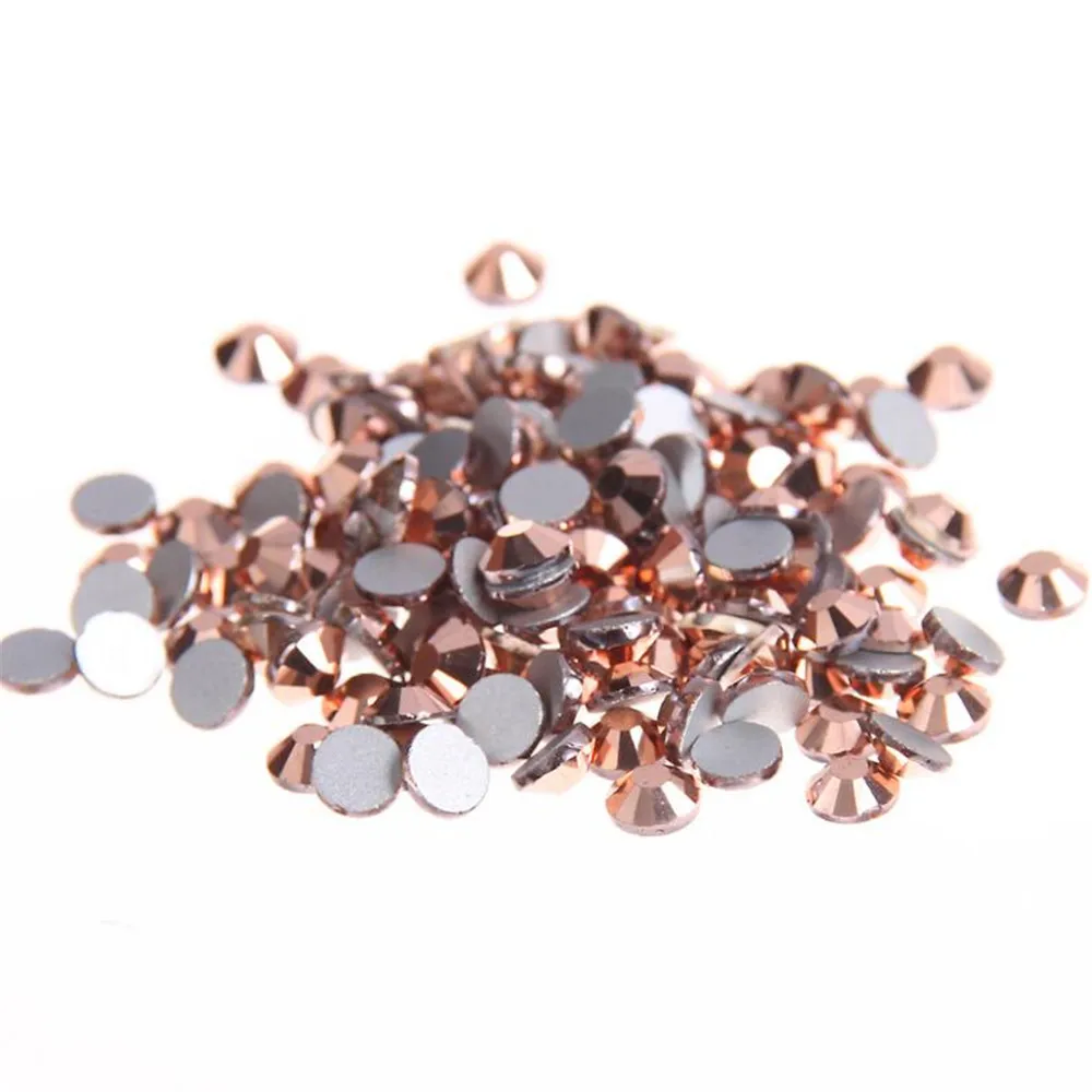 Цвет розового золота размеры на выбор стразы с плоской задней стороной сделай