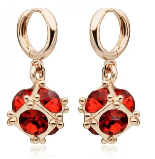 Прекрасный подарок на Новый год серьги с австрийскими кристаллами высокое