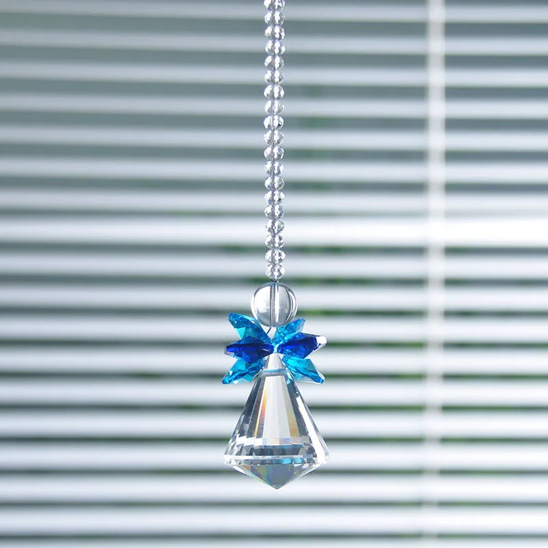 H&ampD Clear Crystal Diamond Shape Home Decor Hanging Prism Suncatcher For Window |