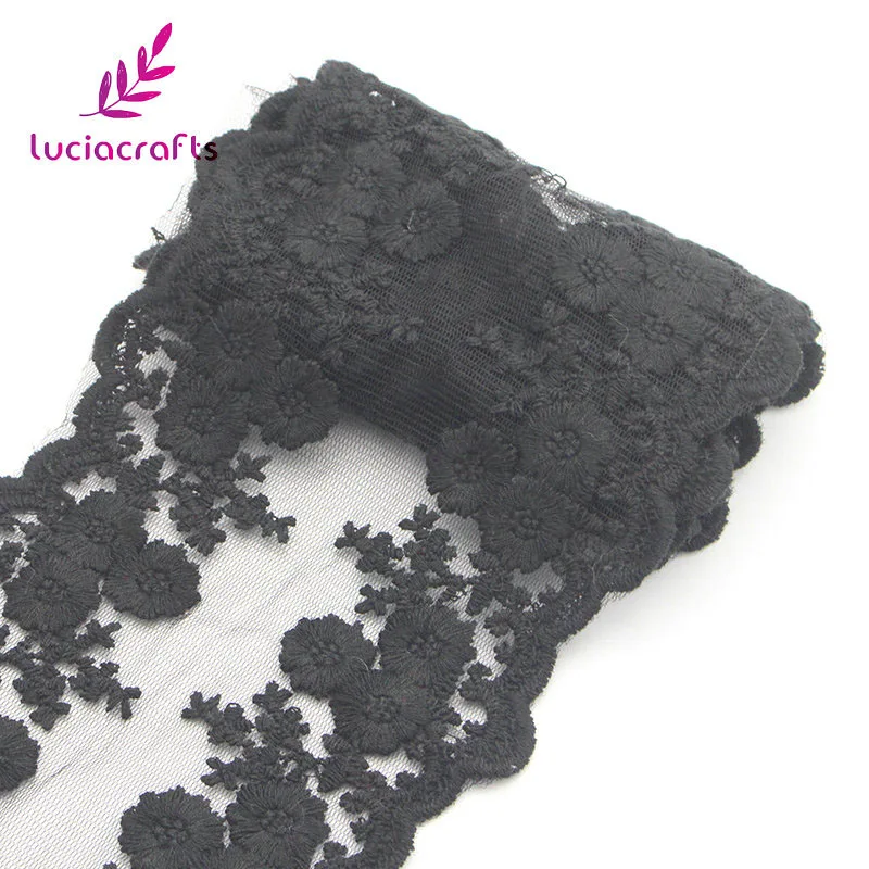 Color 8 Black Lucia crafts, 1 год/партия, 12,5 см, отделка, кружево, хлопок, ленты, сделай сам, для свадебной вечеринки, Декор, искусство, шитье, материал, поставка N0402 - Цвет: Color 8 Black