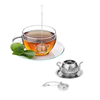 1pc stainless steel tea infuser teapot tray spice tea strainer herbal filter teaware accessories kitchen tools tea infuser