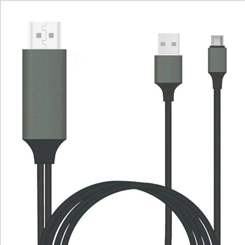 Кабель 2m USB3.1 Type C для HDTV HDMI Share Screen Cord видео и зарядный кабель Macbook Tablet Projector| |