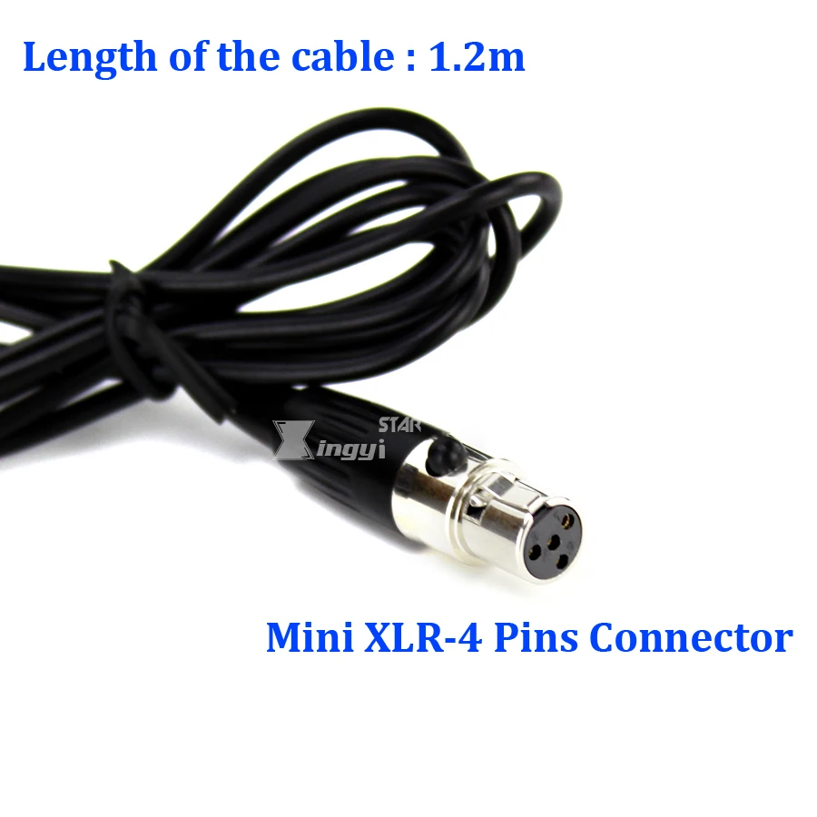 Проводной конденсаторный микрофон Mini XLR TA4F 4 контактный петличный с зажимом для