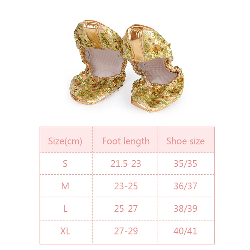 Demine танцевальная обувь колодки Очаровательные золотые плоские яркие живота