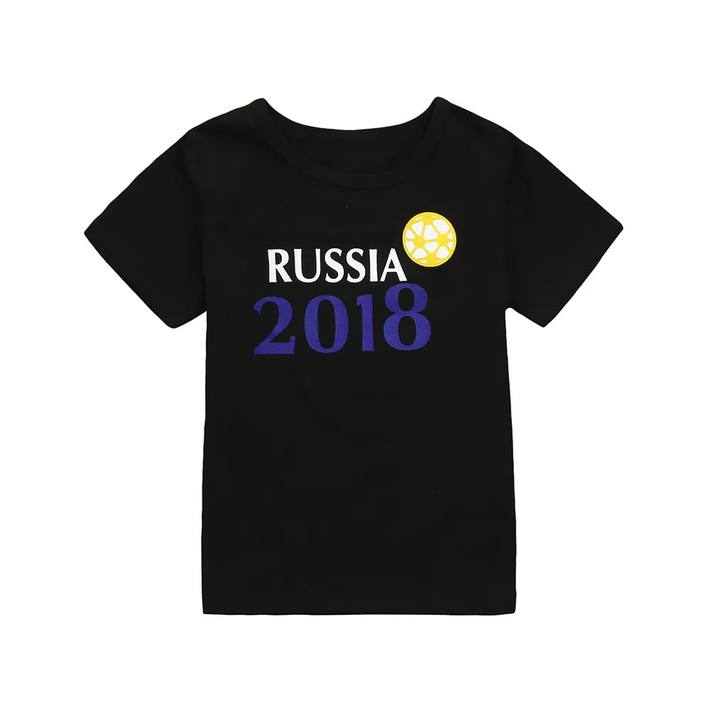 Модная одежда для маленьких девочек 2018 детские футбольные топы и мальчиков