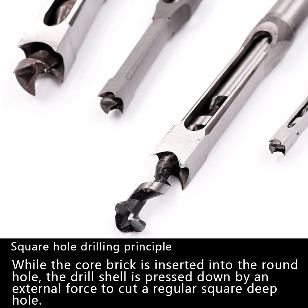 

4pcs Woodworking Square Drill Bits Set Wood Mortising Chisel Countersink Bits Woodworker Tool Kits FPing