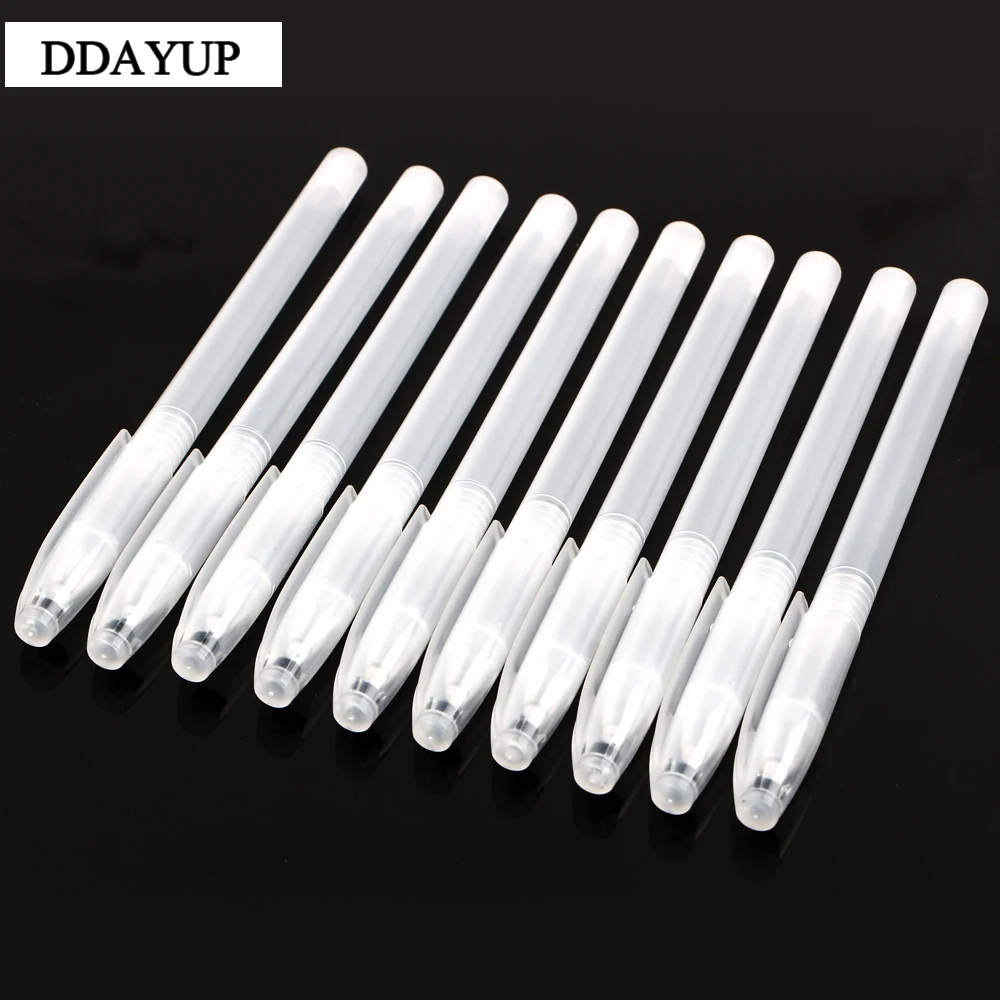 10Pcs/lot High quality Single Function Empty Pen Shell Gel PP transparent Brush Stationery Office|pen stationery|gel penquality gel pen |
