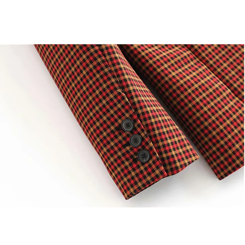 2019 осенние женские деловые модные брючные костюмы пиджак и брюки топы клетчатые