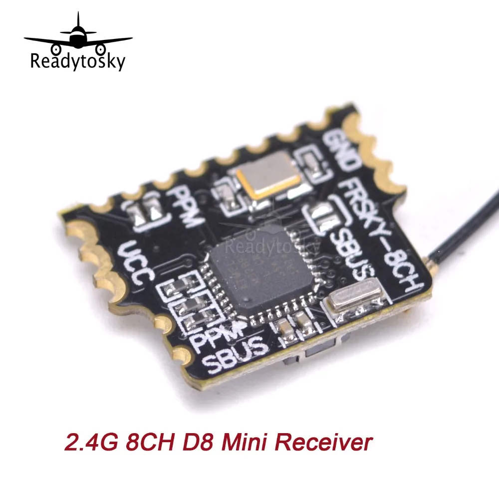 Мини приемник 2 4G 8CH D8 с PWM PPM SBUS выход совместим Frsky X9D Plus DJT DFT DHT|Детали и аксессуары|