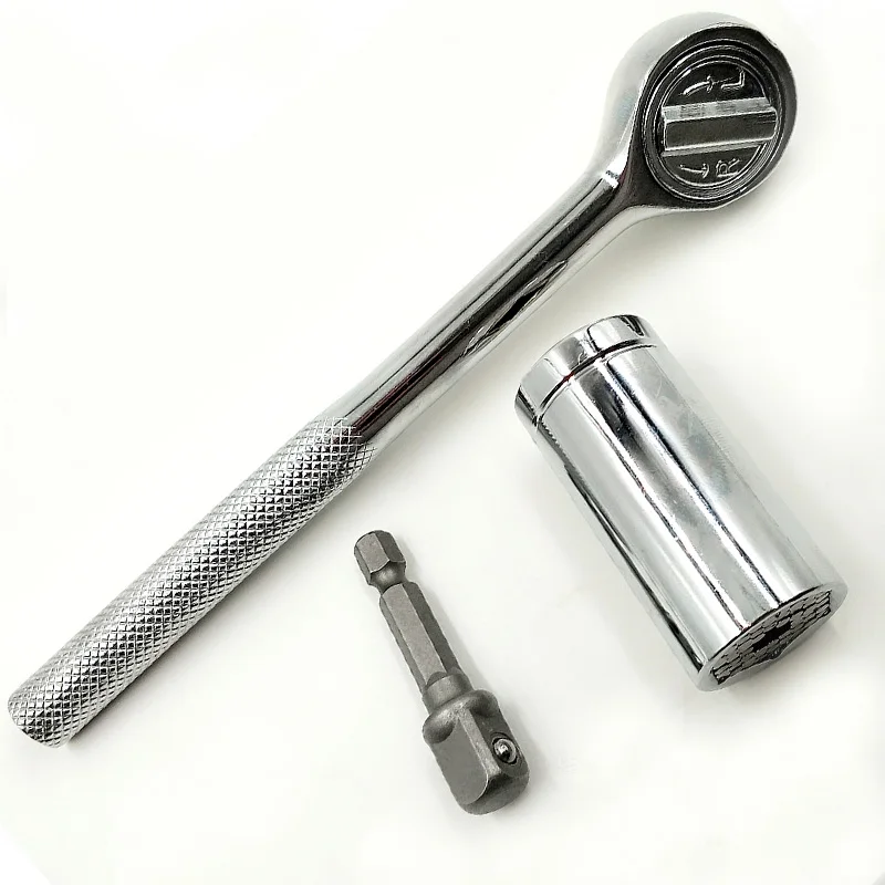 Регулируемый динамометрический ключ универсальный гаечный с храповым