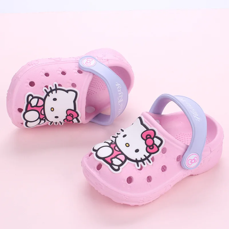 2019 новые летние Hello Kitty Детская обувь Cave для девочек мягкая подошва с защитой от