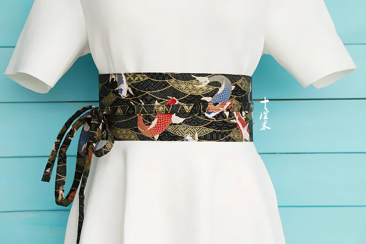 Японский стиль, хлопок, ceinture femme,, домашнее кимоно, пояс на талии, широкие пояса, Ретро стиль, эластичная резинка на талии, бант для девочек - Цвет: color13
