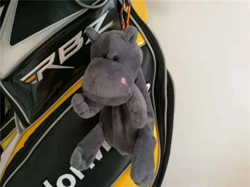 hippopotamus 02 Новые маленькие сумки на молнии для мячей для гольфа, можно упаковать 5-7 штук, мячи для гольфа, тройники, маркеры для ключей, забавные мультяшные животные, сумки для гольфа, многофункциональные - Цвет: hippopotamus 02