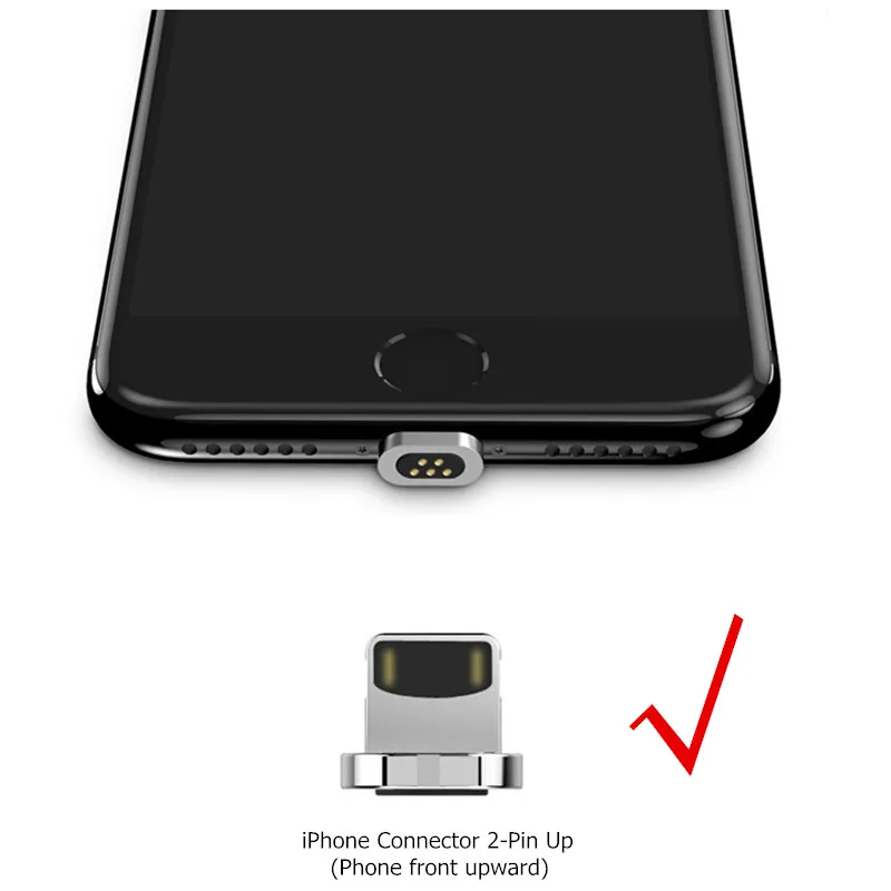 Магнитный зарядный кабель Wsken Micro USB / IOS для iPhone X 8 7 Plus 6 6s Samsung Xiaomi нейлоновый