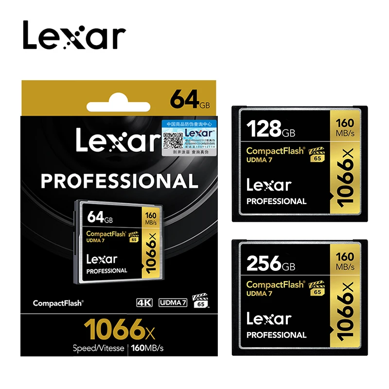 Lexar Professional 1066x 64GB 128GB 256GB VPG-65 Compact Flash Card Micro Sd CF 512GB 32GB Memory | Компьютеры и офис