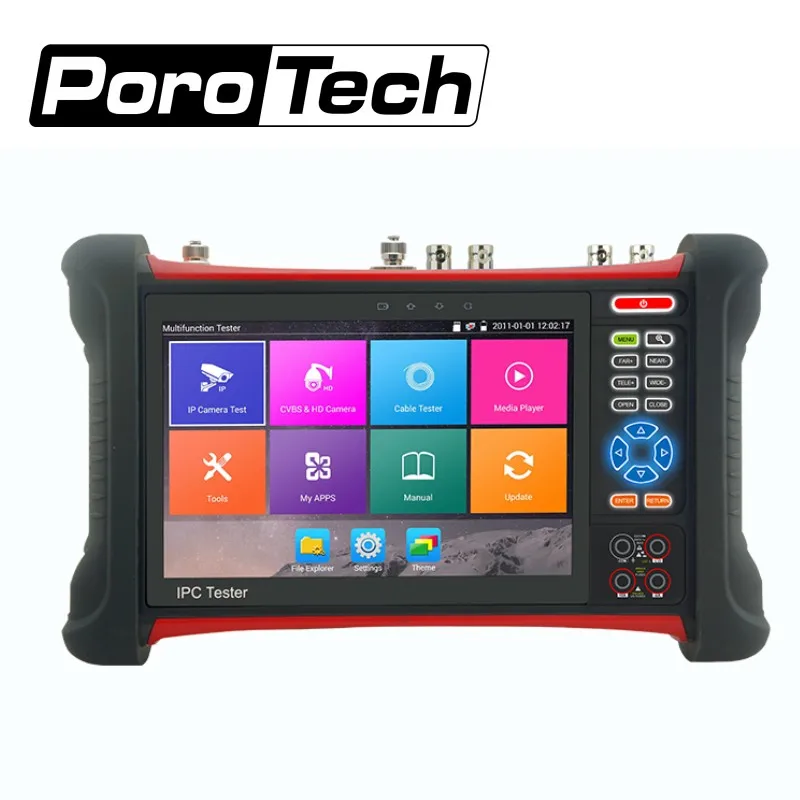 IPC8600 7 дюймов сенсорный экран WI-FI экран, IP+ аналоговый+ HD коаксиальный тестер TVI CVI AHD SDI Tetser встроенный WI-FI IPC-8600 поддержка onvfi poe