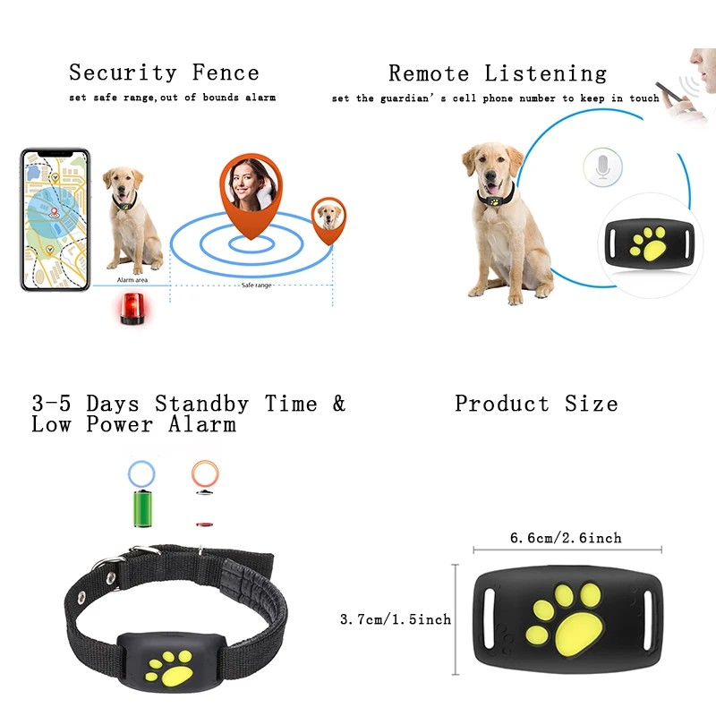 Petshy Pet gps трекер собака кошка водостойкий gps Функция обратного вызова зарядка через usb gps трекеры умный анти-потеря ошейник для домашних животных