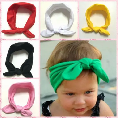 2018 Newborn Baby Kids Girls Rabbit Brief Bow Headwear Knot Turban Headband Stretch Cute Elastic | Мать и ребенок