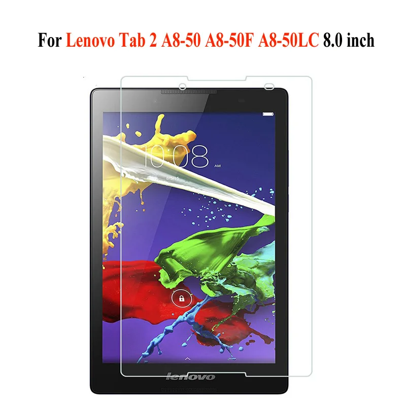 Lenovo A8-50 Закаленное Стекло пленка для lenovo Tab 2 A8-50F A7-10 A7-20F A7-30HC A10-30F A10-70F 7,0 8,0 10,1 дюймов Экран протектор Стекло пленка - Цвет: Lenovo A8-50