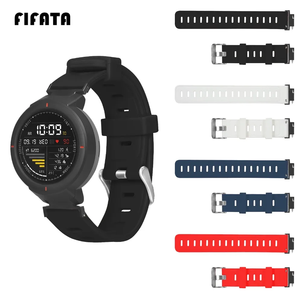 

FIFATA Replacement Soft Silicone Bracelet Strap For Huami Amazfit Verge Sport Watchband Wristband Smart Watch Accessories