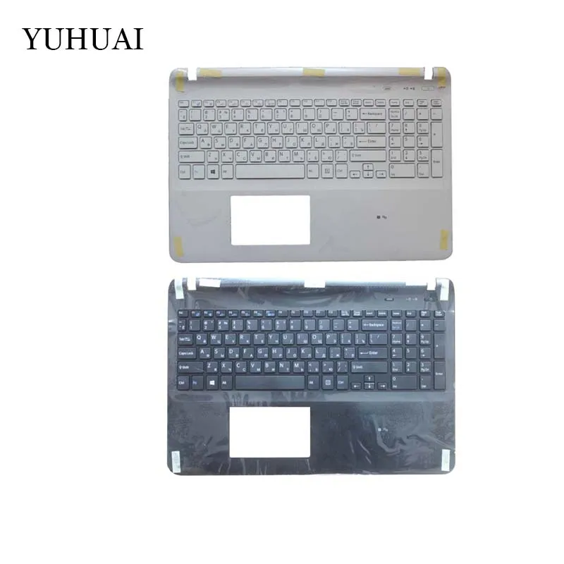 Русская клавиатура для SONY VAIO svf152fit15 SVF15 SVF153 SVF15E белый/черный RU чехол ноутбука