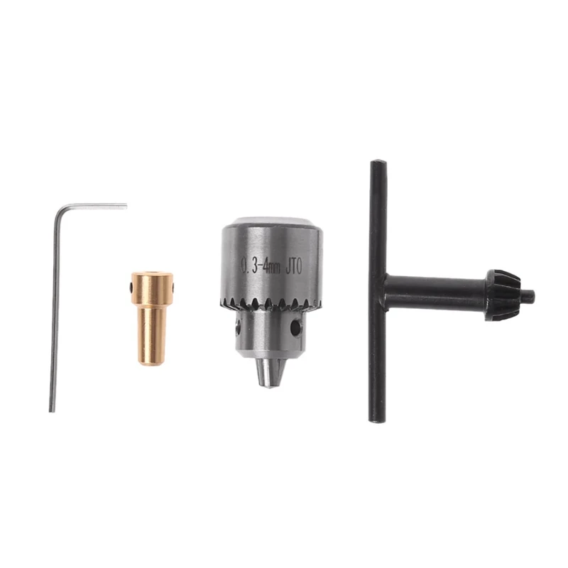 

1Set Micro Motor Drill Chuck Clamp 0.3-4mm With Key 3.17mm Shaft Connecting Rod