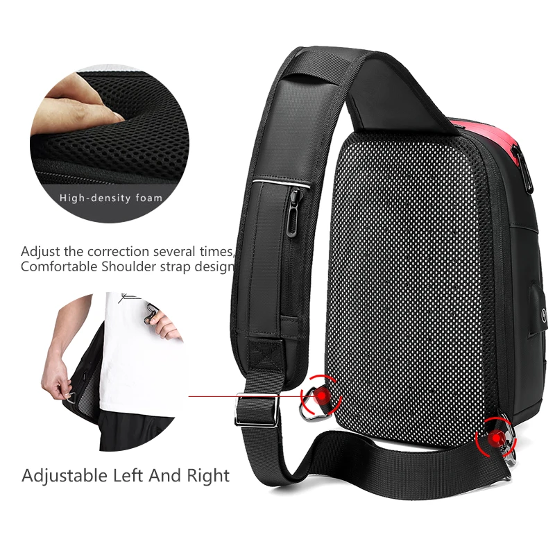 eurcool multifunction men chest bag for 9 7usb backpack charging messenger handbags crossbody shoulder sling male bags bolsas free global shipping