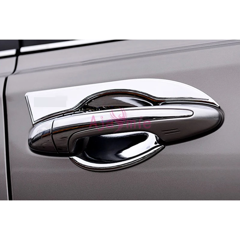 Door Handle Bowl Insert Overlay Trim Garnish Panel Frame Chrome Car Styling 2014 2015 2016 2017 2018 For Toyota RAV4 Accessories |