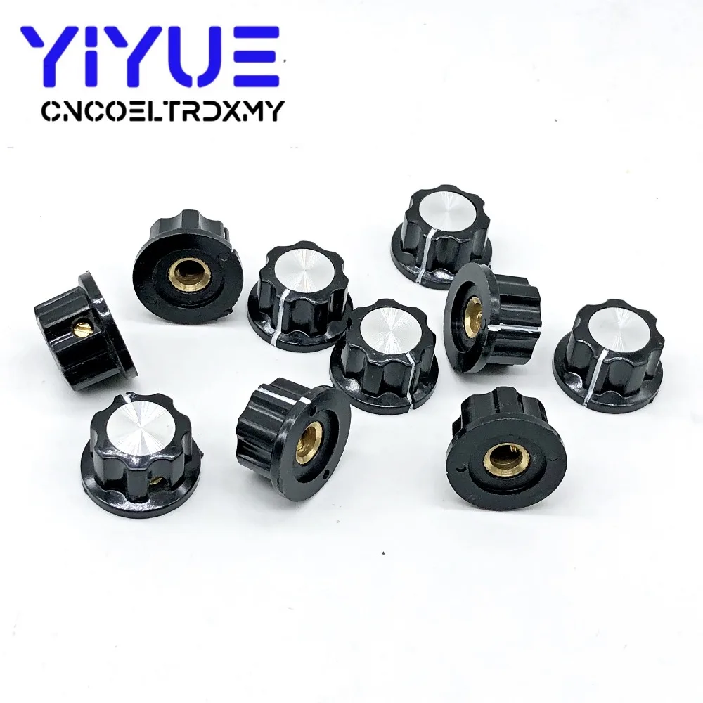 10 шт. колпачок потенциометра 6 мм диаметр отверстия вала поворотный