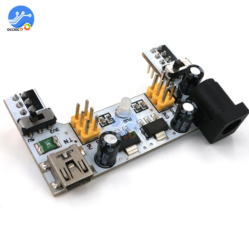 MB102 макетная плата модуль питания микро usb интерфейс для Arduino DC 7 12V 2 канала платы| |