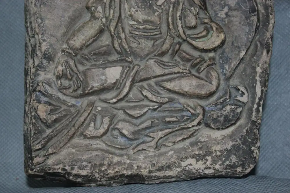 Китай античный Тибет Марни камень буддистская Белая Тара Будда статуя QQ EW | Дом и