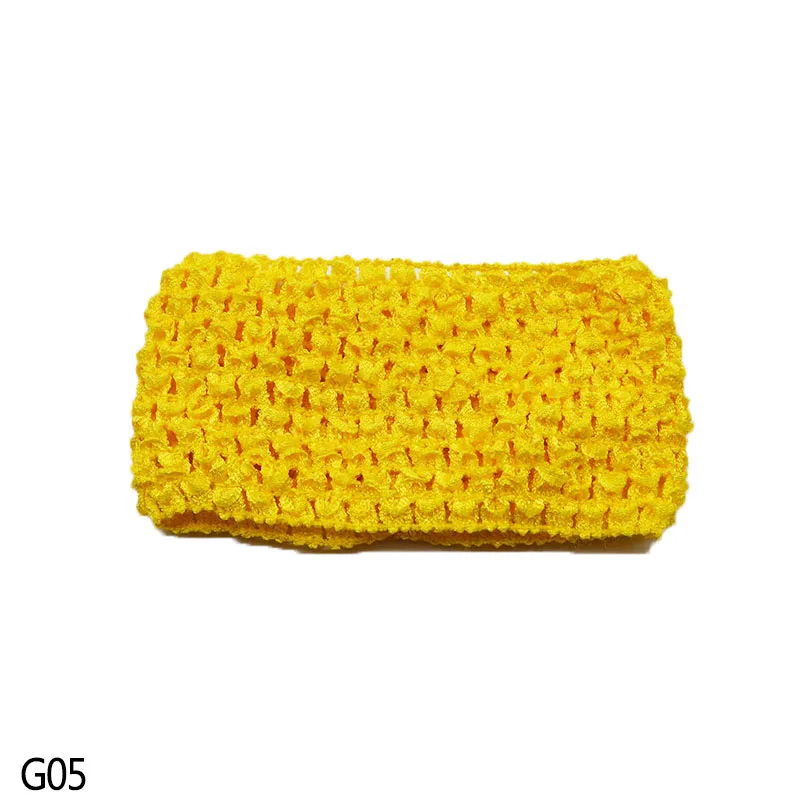 G05 Multiuse 5 шт./лот эластичное вязаное крючком повязки на голову Tutu теплые вязаные повязки для волос 7 см x 14,5 см детские головные уборы для девочек аксессуары для волос 7BB358 - Цвет: G05