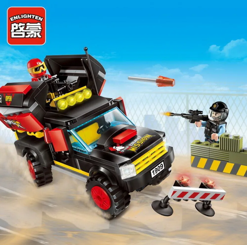 2017 Просветите Новый Полиция серии специальный полиции Развивающие игрушки