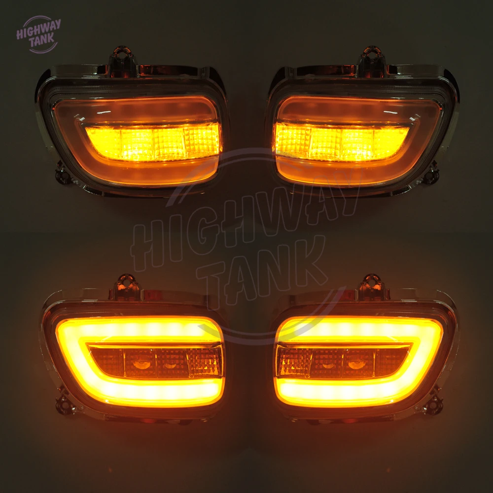 

Motorcycle LED Front Side Turn Signal Lights Blinker Case for Honda Goldwing GL1800 F6B 2001-2017