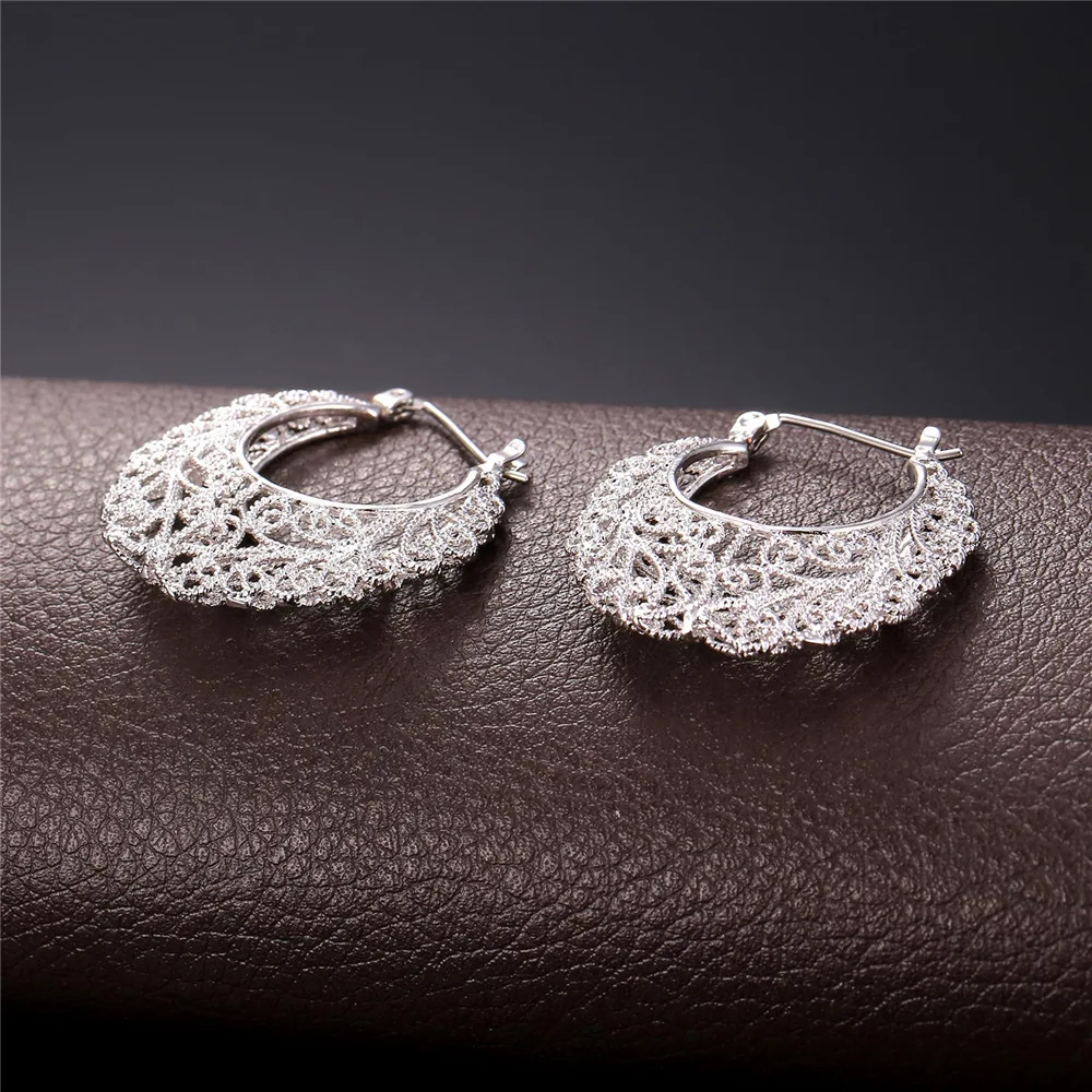 U7 Винтажные Индийские Сережки Для Женщин Золото/Серебро Цвет Свадебные