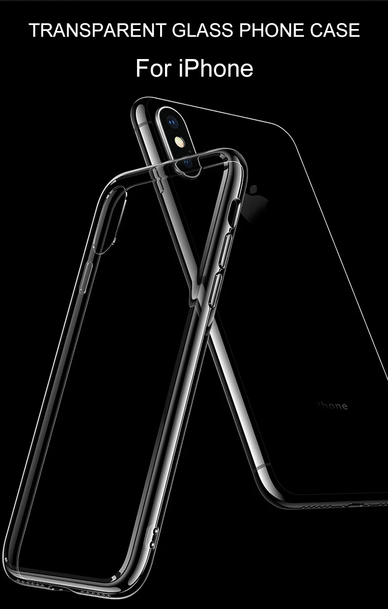Чехол из закаленного стекла для iPhone 6 7 8 plus X XS чехол для max XR стеклянная крышка для iPhone 7 x R 6 8 plus xs max чехол для телефона i чехол для телефона 7