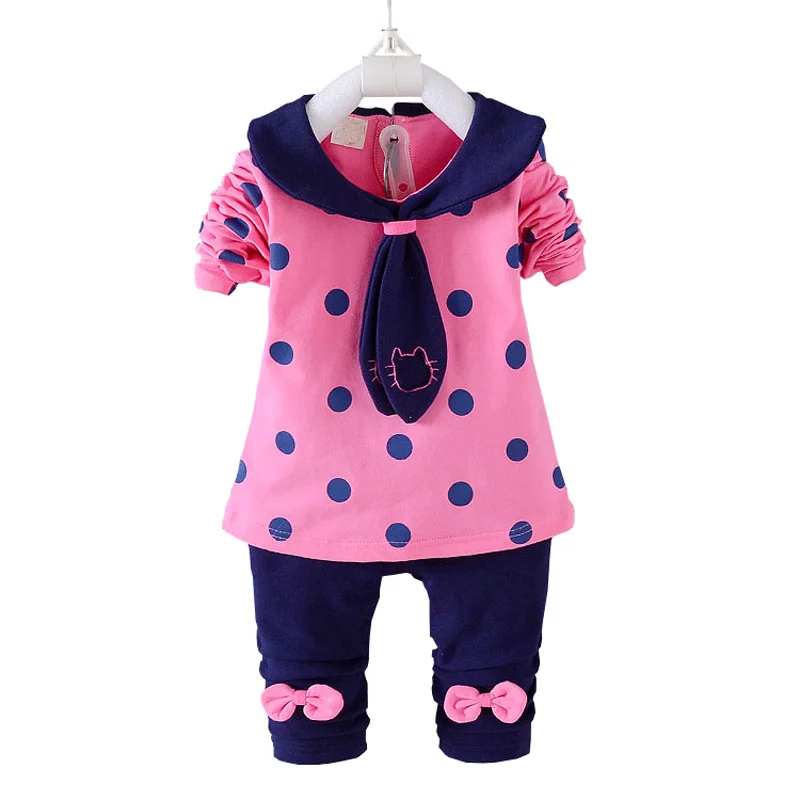 Комплекты одежды BibiCola для маленьких девочек на весну и осень комплект из 2