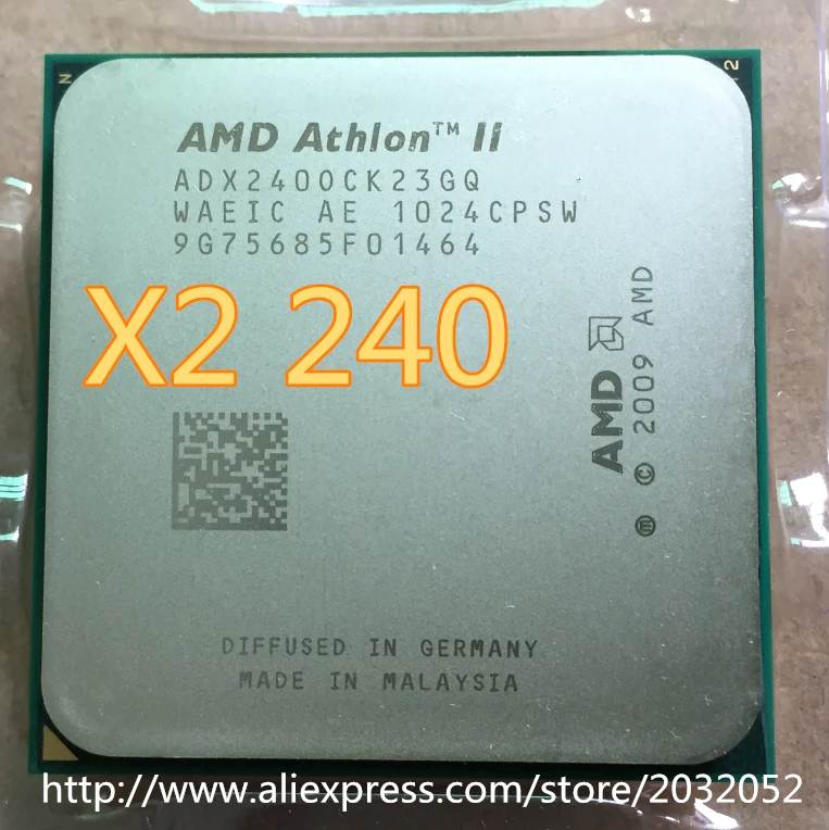 Оригинальный процессор AMD Athlon II X2 240 CPU (2 8 ГГц/2 м/2000 ГГц) Socket am3 am2 + 938 pin (100% рабочий
